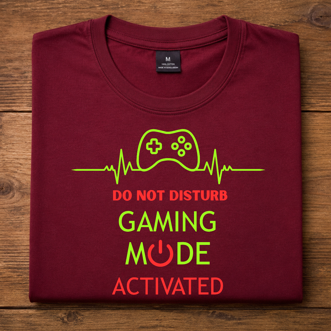 Do not Disturb Gaming mode Activated Half Sleeve T-Shirt