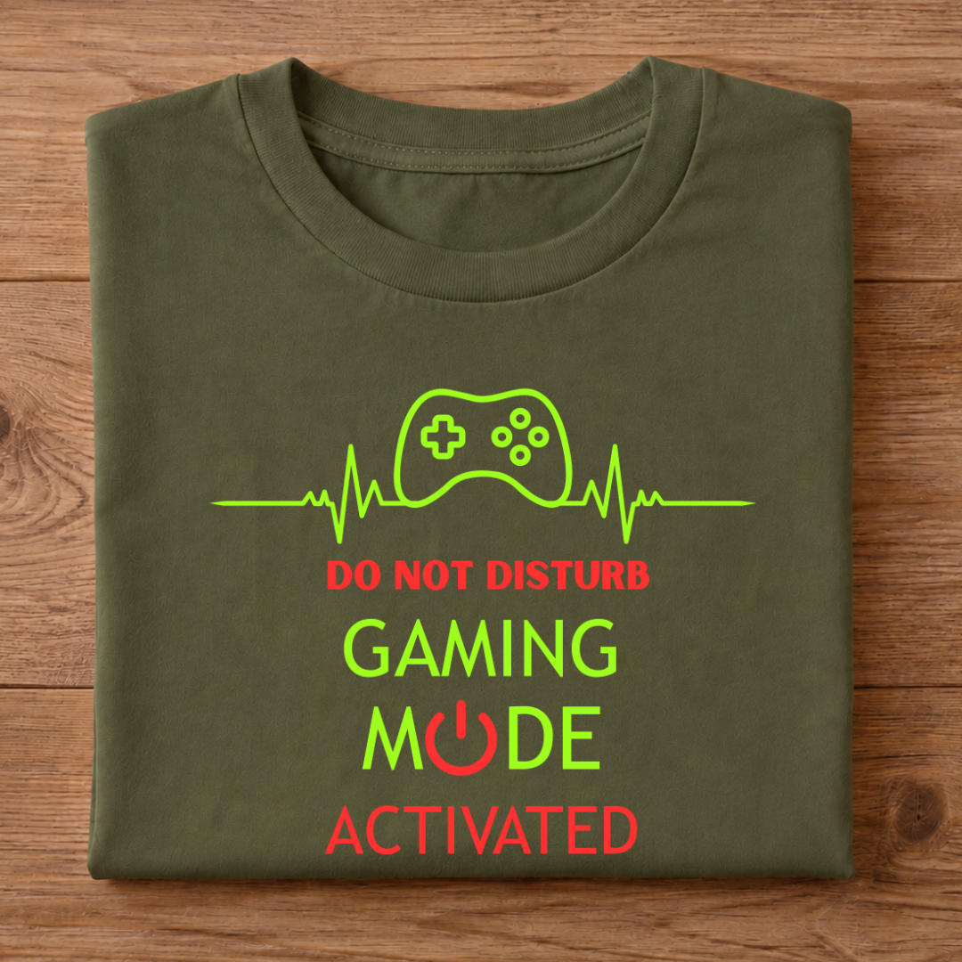 Do not Disturb Gaming mode Activated Half Sleeve T-Shirt