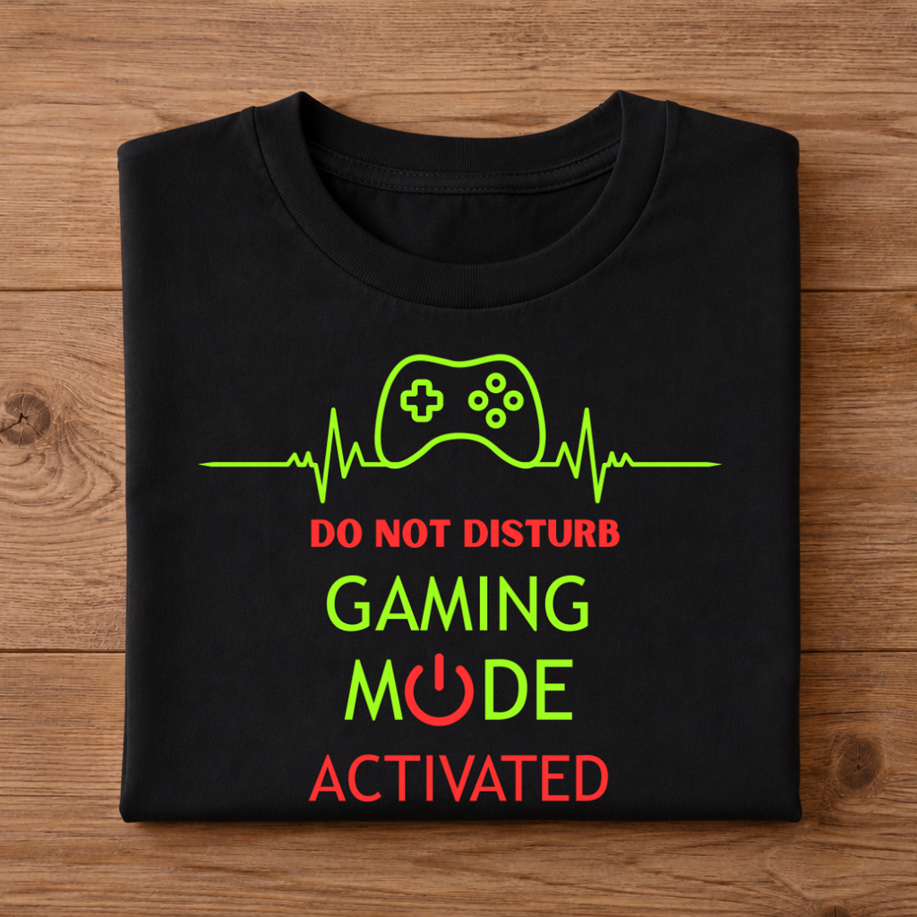 Do not Disturb Gaming mode Activated Half Sleeve T-Shirt