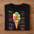 FLAVOURS OF ICE CREAM Unisex Half Sleeve T-Shirt