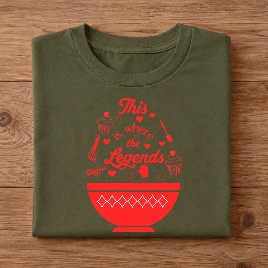 This is where the Legends Begins Half Sleeve T-Shirt