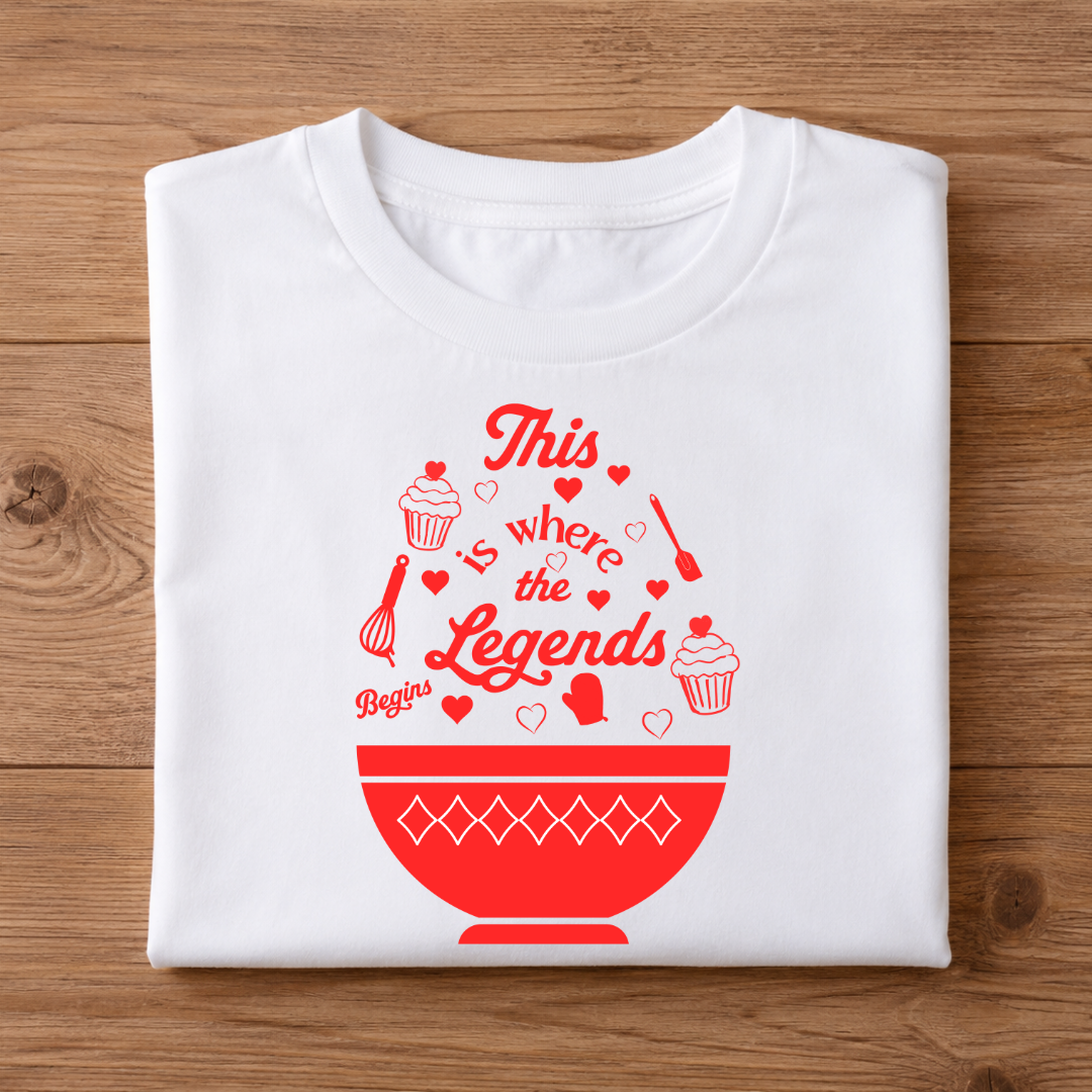 This is where the Legends Begins Half Sleeve T-Shirt