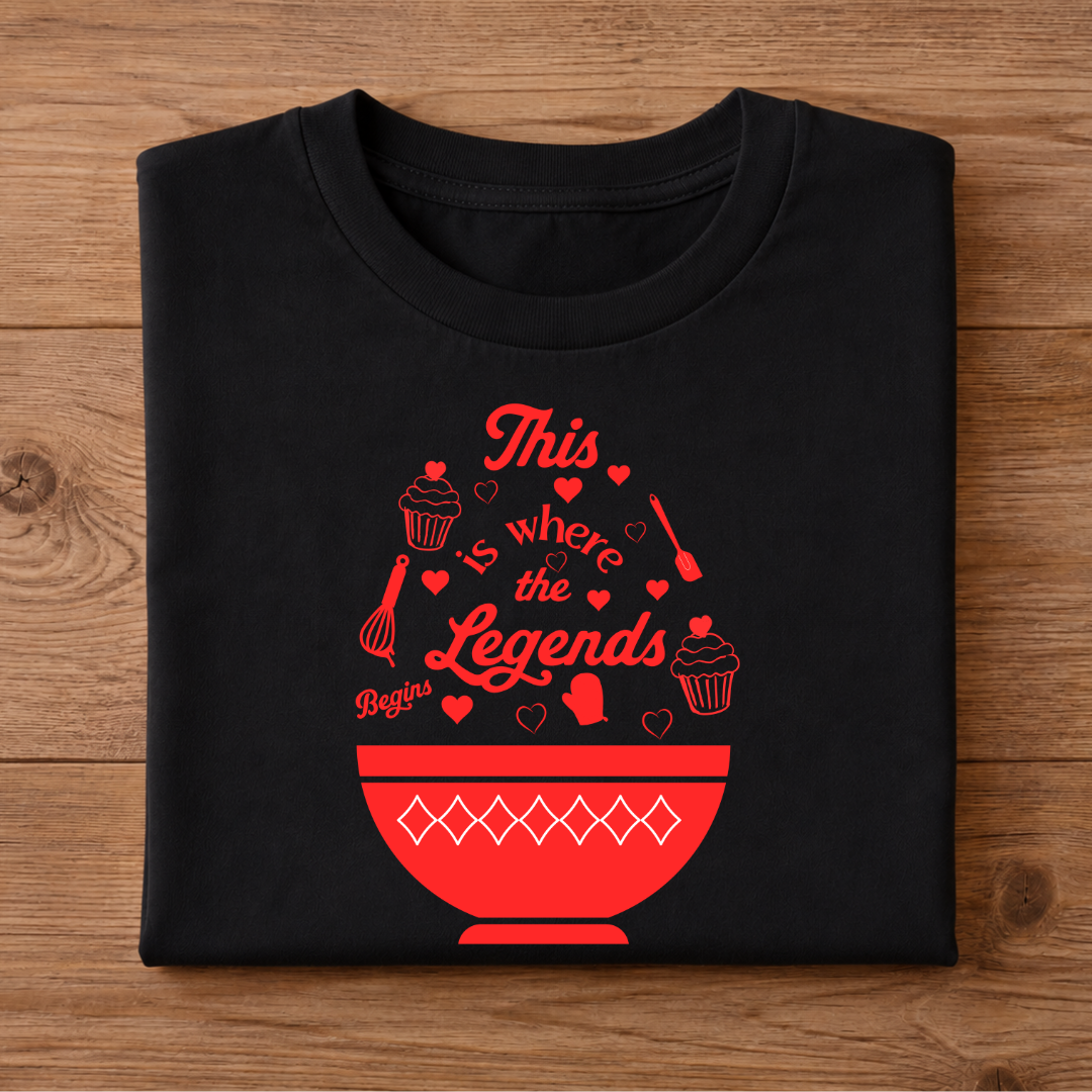 This is where the Legends Begins Half Sleeve T-Shirt