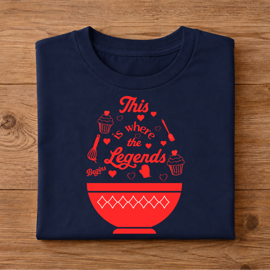 This is where the Legends Begins Half Sleeve T-Shirt