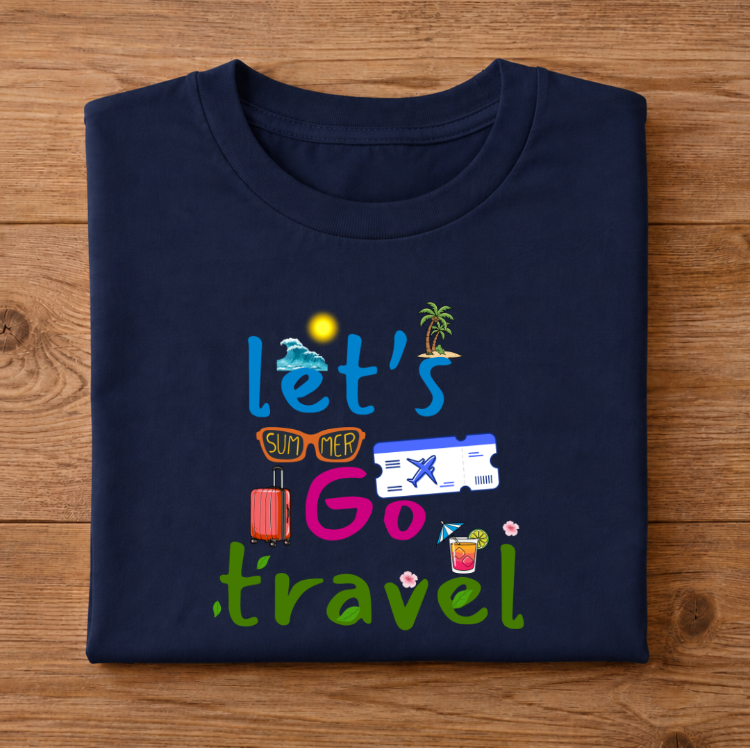 Let's Go Travel Half Sleeve T-Shirt