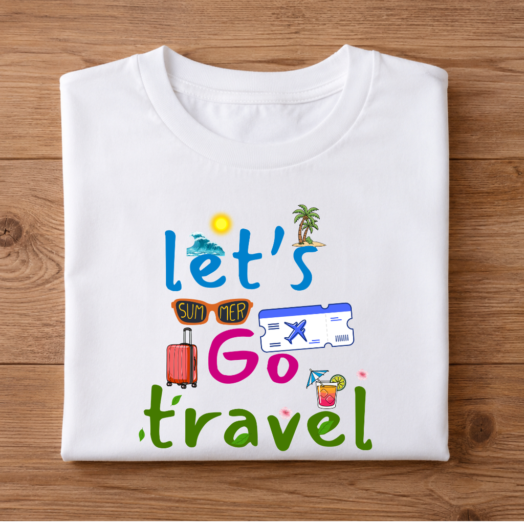 Let's Go Travel Half Sleeve T-Shirt