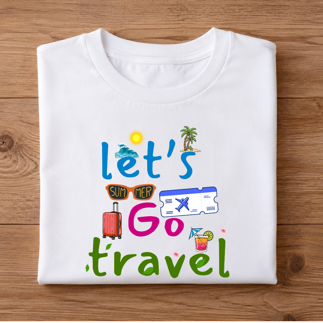 Let's Go Travel Half Sleeve T-Shirt