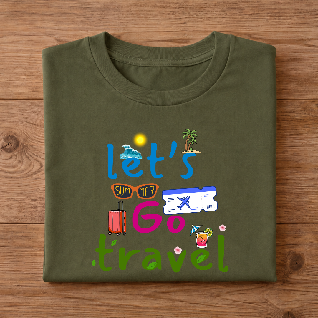 Let's Go Travel Half Sleeve T-Shirt