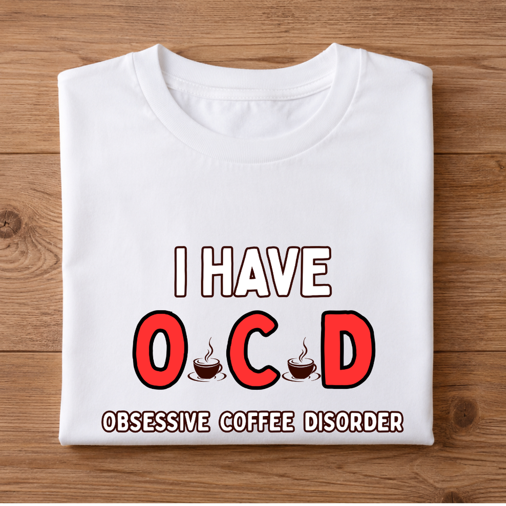 I HAVE OCD OBSESSIVE COFFEE DISORDER Half Sleeve T-Shirt