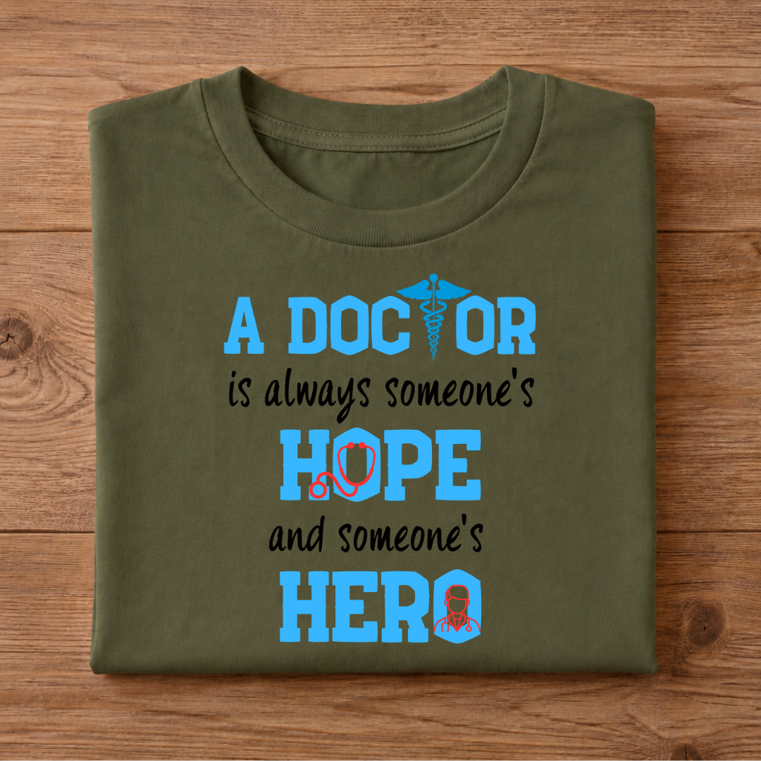A DOCTOR is always someone's HOPE and someone's HERO Half Sleeve T-Shirt