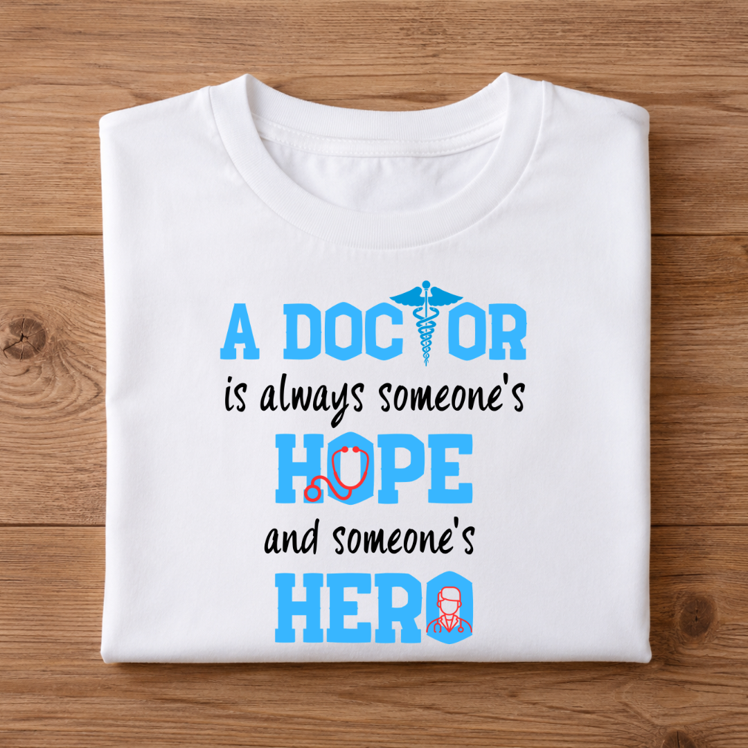 A DOCTOR is always someone's HOPE and someone's HERO Half Sleeve T-Shirt