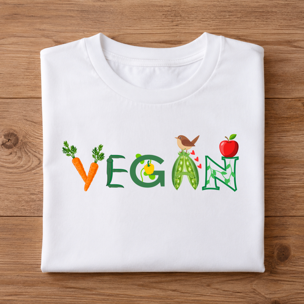 VEGAN Unisex Half Sleeve T-Shirt