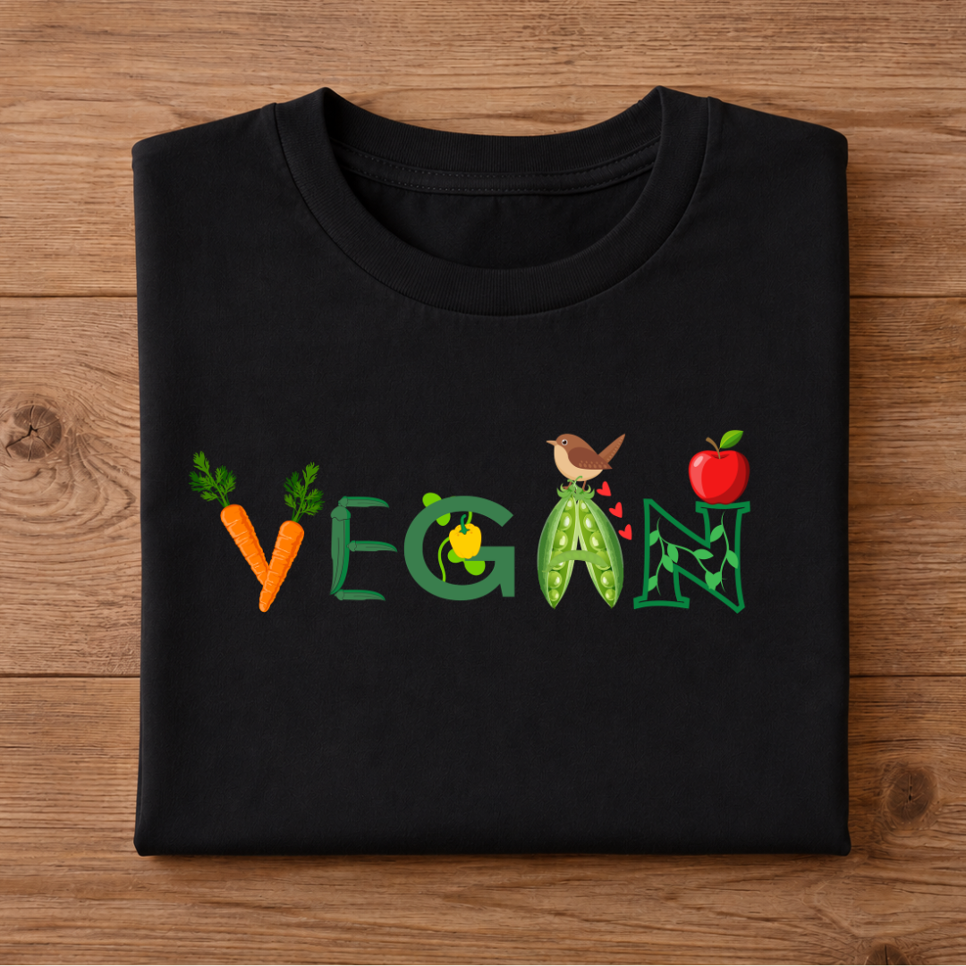 VEGAN Unisex Half Sleeve T-Shirt