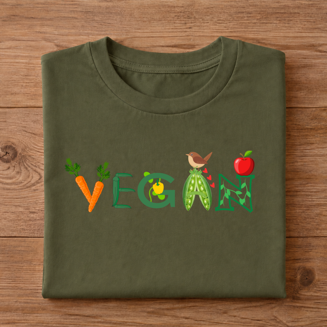 VEGAN Unisex Half Sleeve T-Shirt