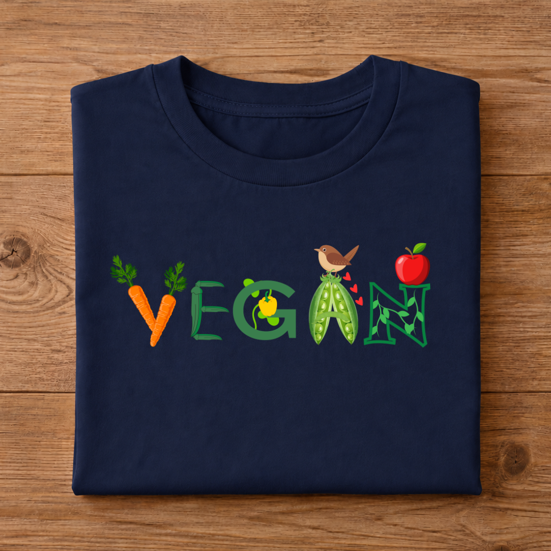 VEGAN Unisex Half Sleeve T-Shirt