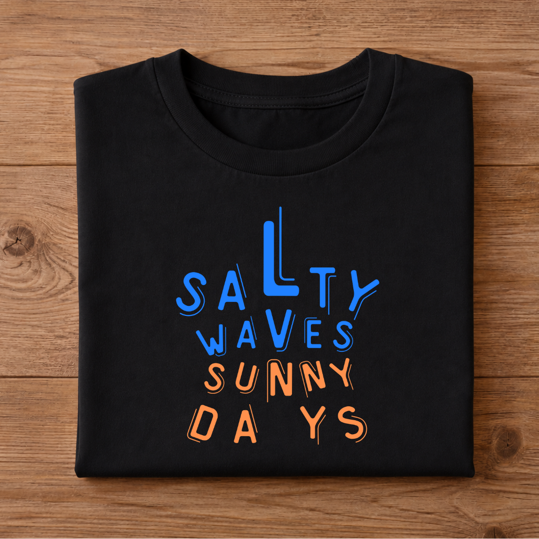 SALTY WAVES SUNNY DAYS Half Sleeve Unisex T-Shirt