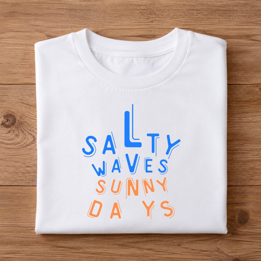 SALTY WAVES SUNNY DAYS Half Sleeve Unisex T-Shirt