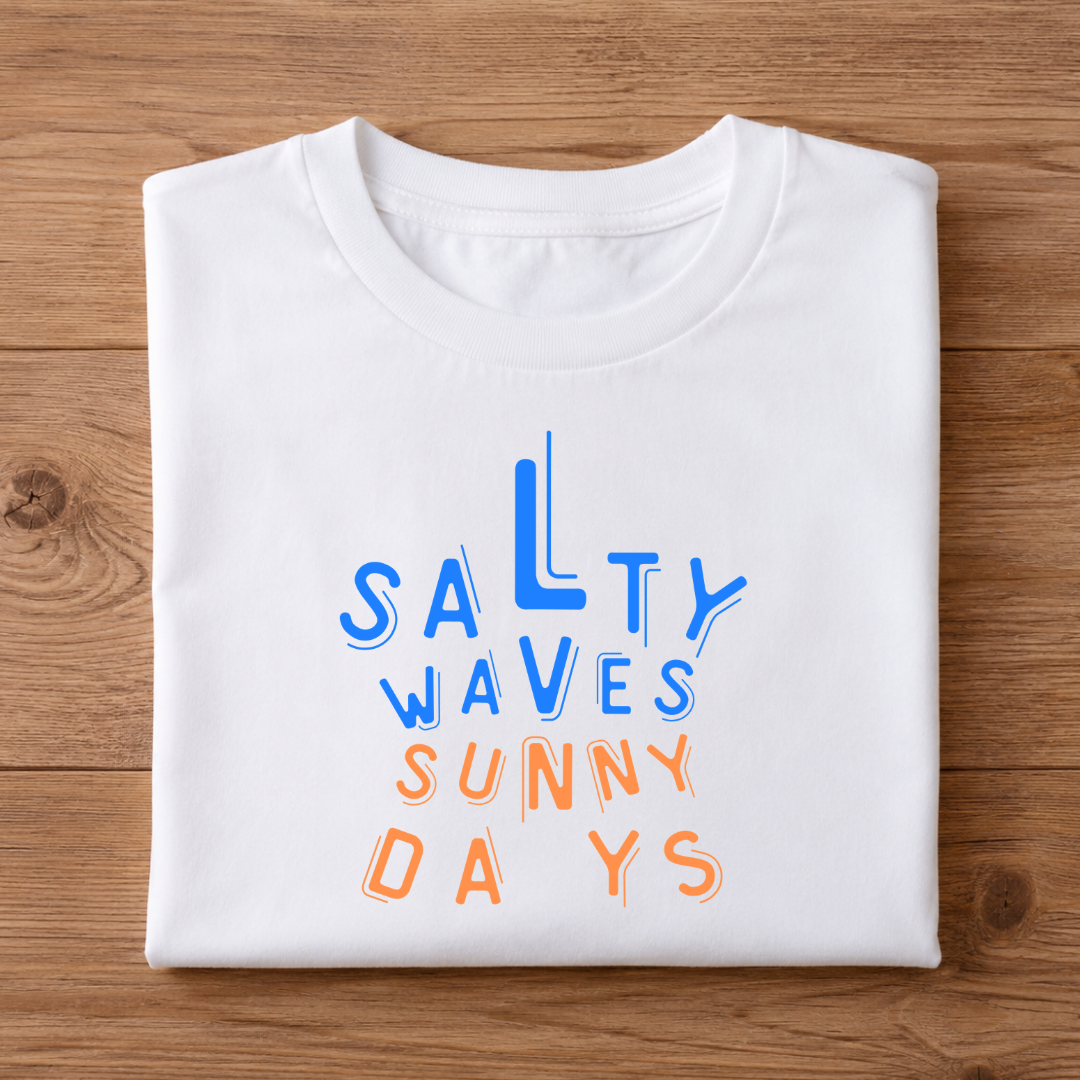 SALTY WAVES SUNNY DAYS Half Sleeve Unisex T-Shirt