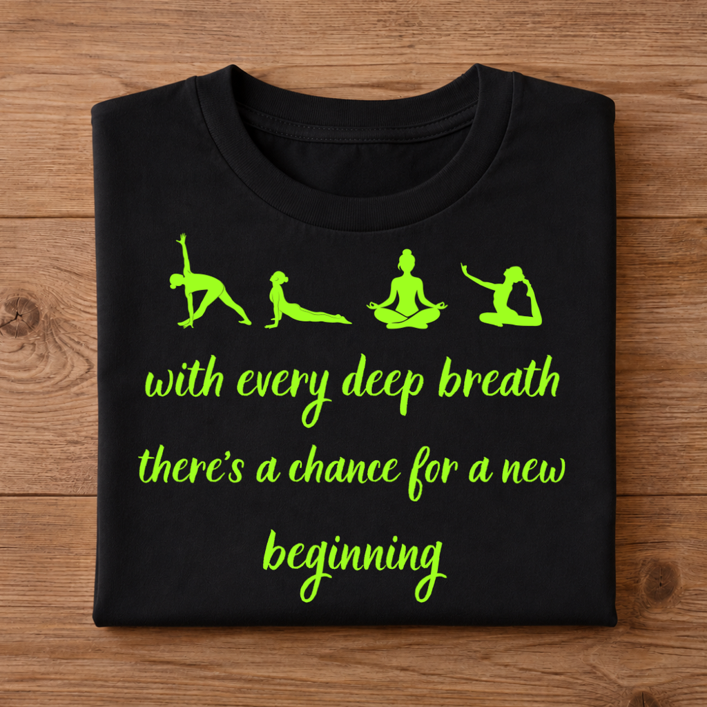 with every deep breath there's a chance for a new beginning Unisex Half Sleeve T-Shirt
