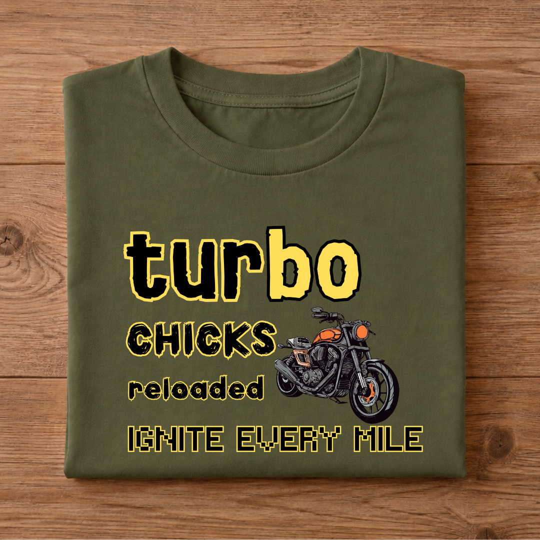 Turbo CHICKS reloaded IGNITE EVERY MILE Half Sleeve T-Shirt