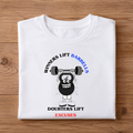 WINNERS LIFT BARBELLS DOUBTERS LIFT EXCUSES Unisex Half Sleeve T-Shirt